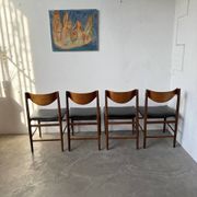 Set of 4 Italian chairs by Gianfranco Frattini.