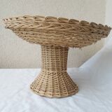 Wicker bowl on foot
