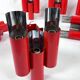 Set of 10 mid-century red and chrome wall lamps by Stilnovo, Italy 1970s