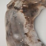 Male torso sculpture by patinated casting, signed to be identified.