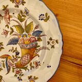 Old Rouen type ceramic plate