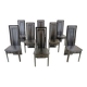 Set of 8 Italian dining chairs by A. Sibau, 1980s