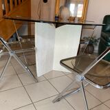 Travertine foot-foot design dining table