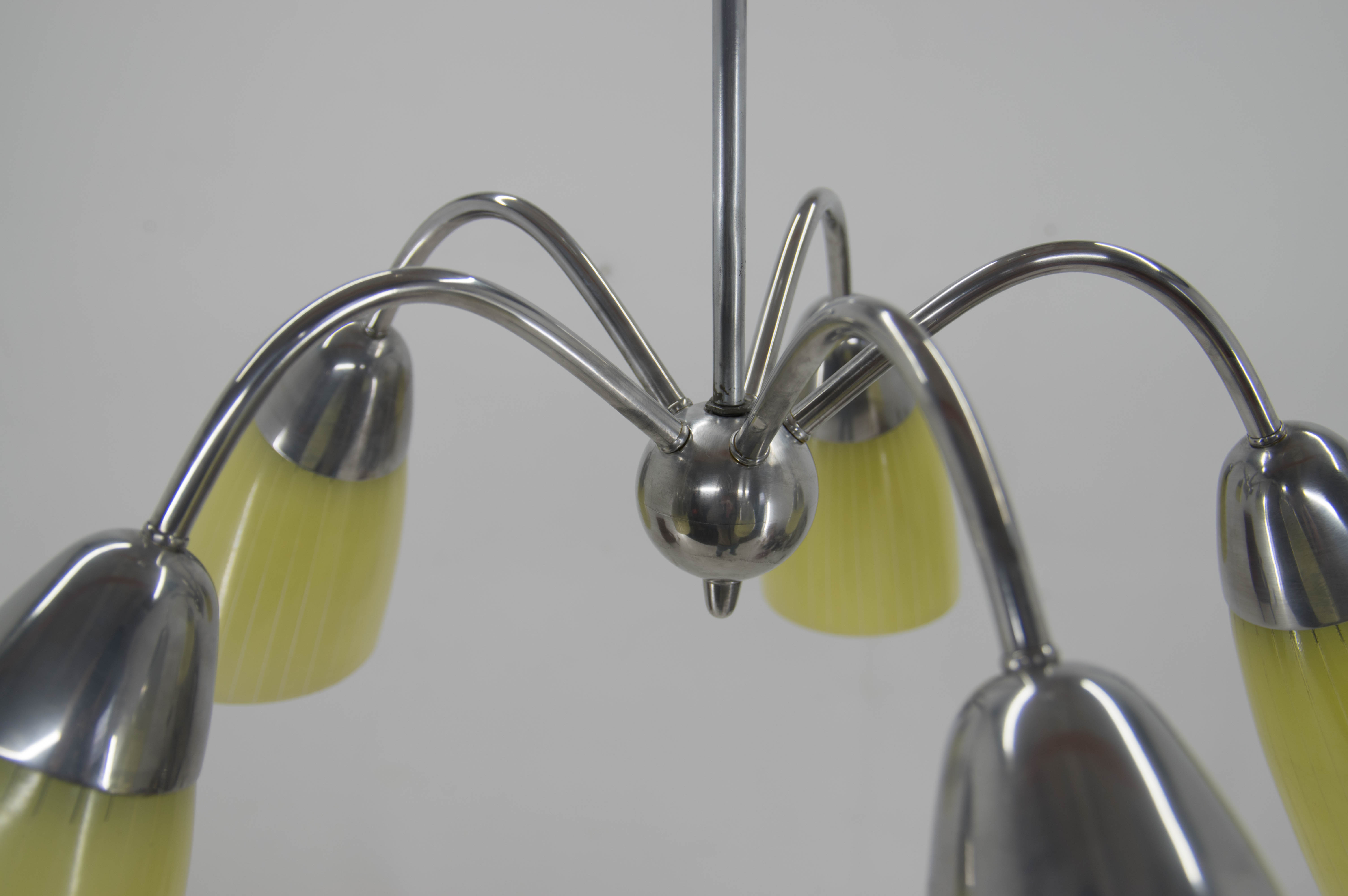 Mid-century 5-flamming chandelier, 1950s