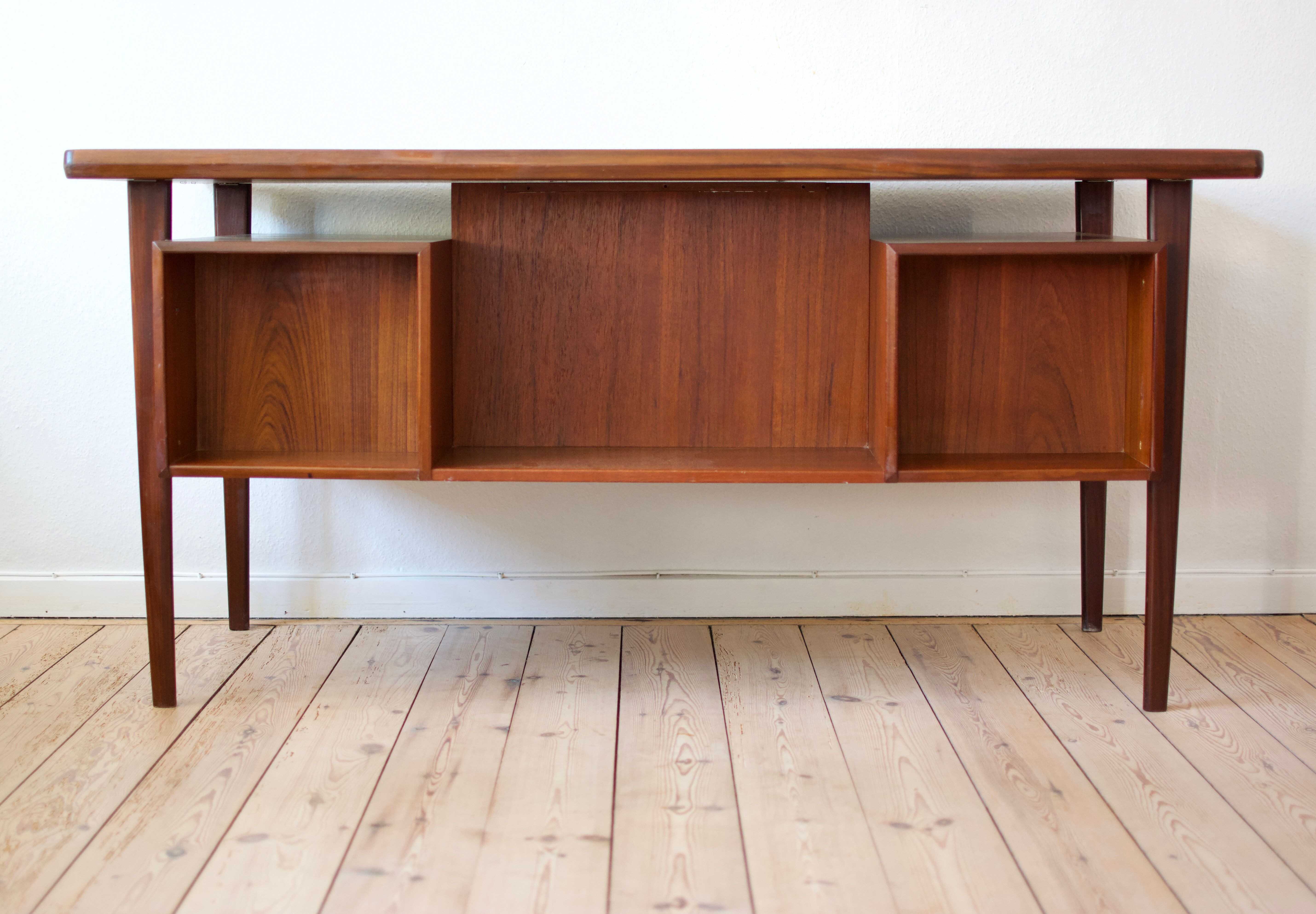Danish Mid-Century Teak 'Floating' Desk, 1960s