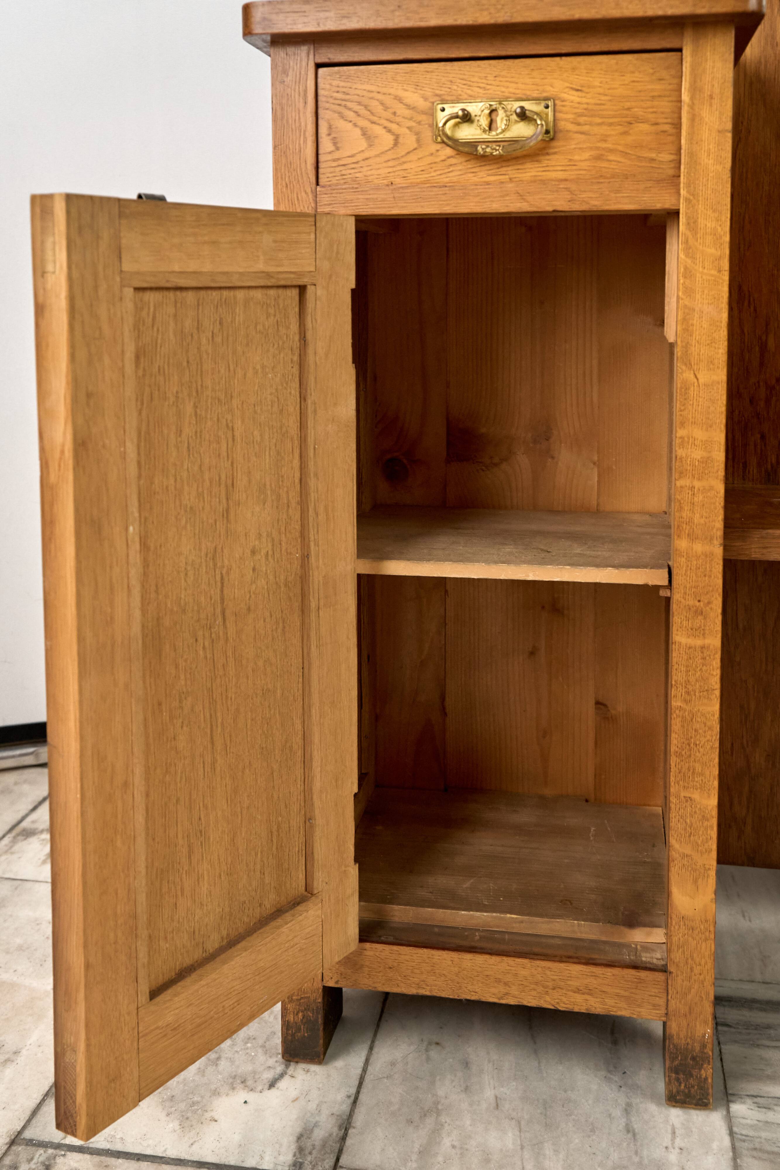 Antique Wooden Vanity, 1920s, Czechoslovakia