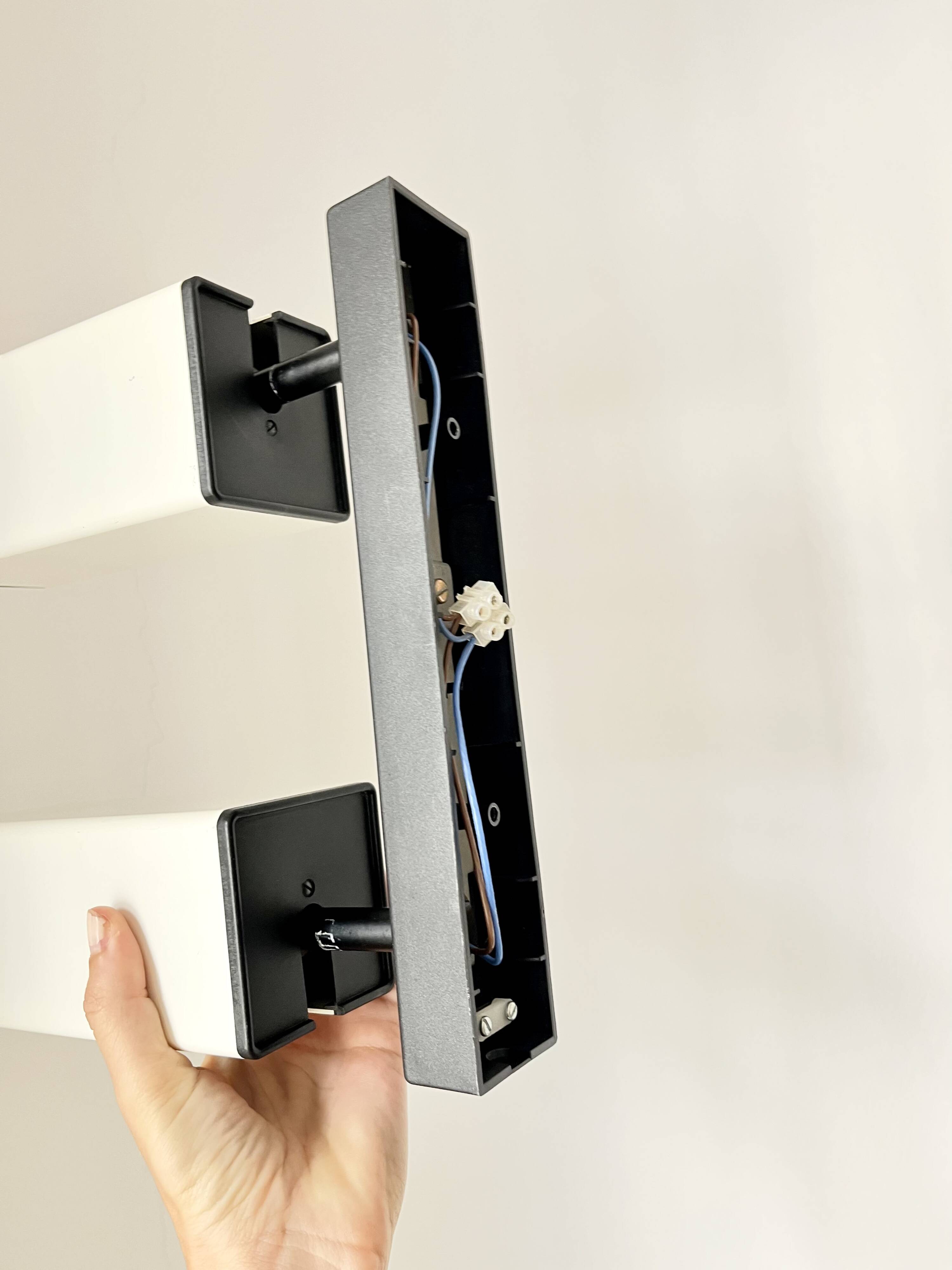 Vintage 1980s Wall or Ceiling Lamp with Two Adjustable Parallelepiped Light