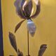 Henri Fernandez Floral Floor Lamp in Gold Metal