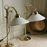 Pairs of desk or mood lamps