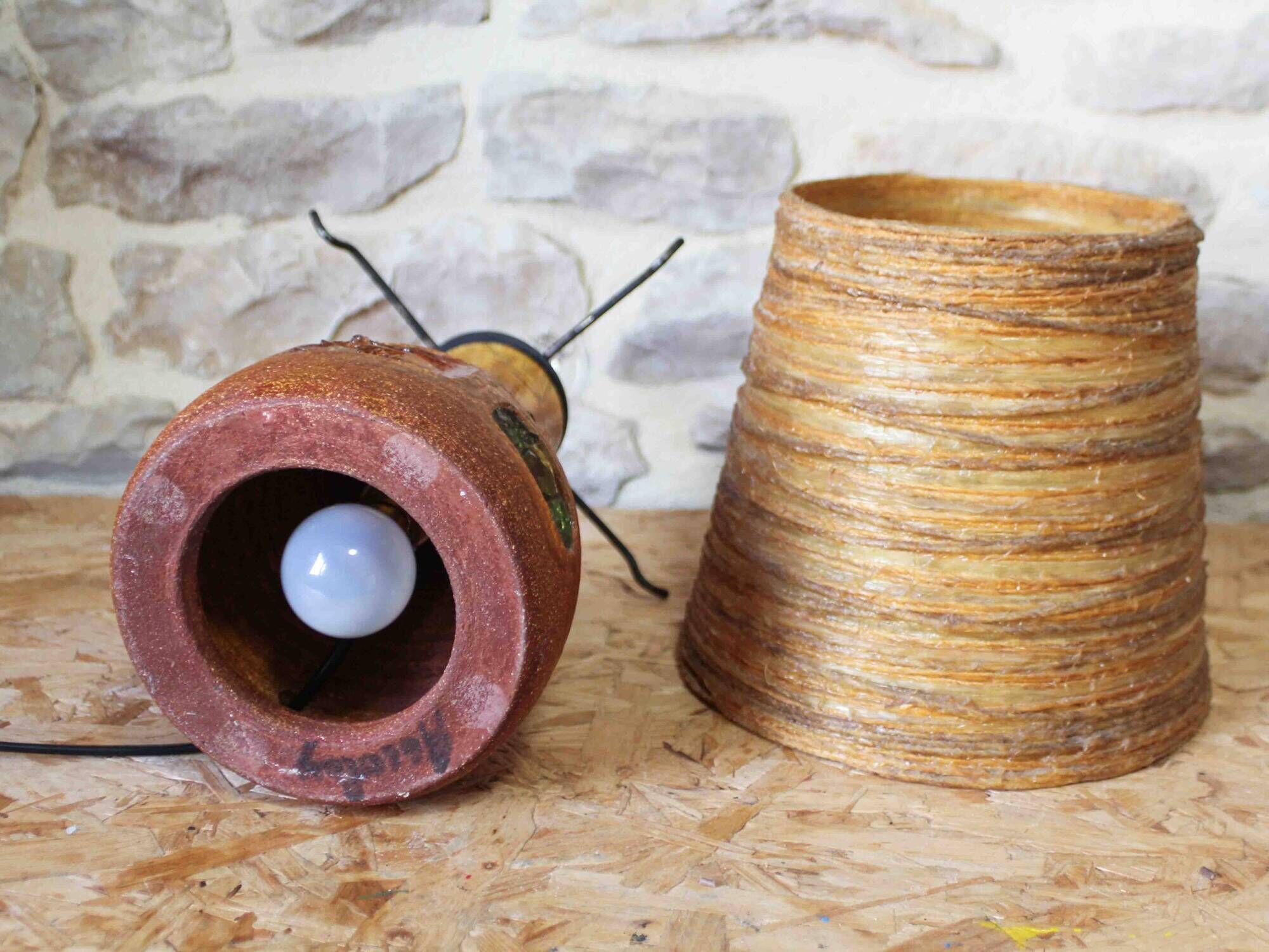 Ceramic and resin lamp - Accolay