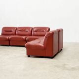 Faux leather modular Italian sofa