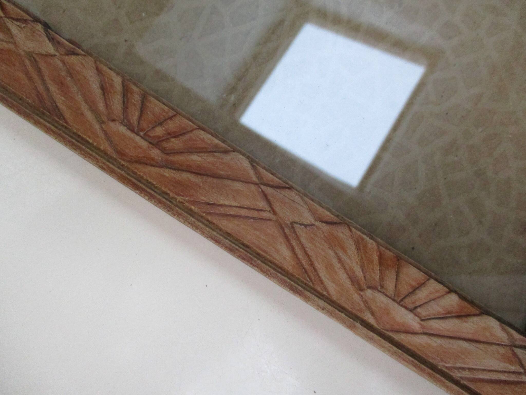 Art deco framing for 152 x 380 mm subject