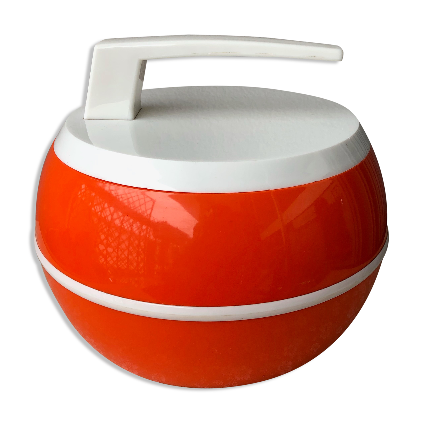 Orange vintage ice bucket
