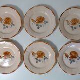 Digoin Sarreguemines 6 flat plates 9181