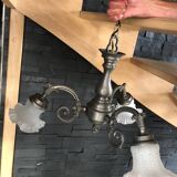 Pure pewter chandelier