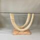 Maitland Smith dining table in marble and fossil stone, USA, 1980s
