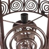 Lampadaire Art Nouveau en fer forgé, 1920