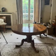 Wooden round table