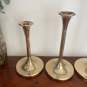 Set of 4 brass candle holders from Villeroy & Boch 45 to 21cm