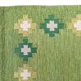 Scandinavian mid-century rug, signed. 240 cm x 165 cm.