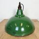 Industrial British Green Enamel Factory Pendant Lamp from Maxlume, 1960s