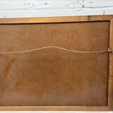 Vintage world map / world map in wooden frame