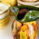 Glazed ceramic pitcher