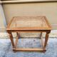 Wooden bench with caning