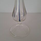 80s blue glass soliflore