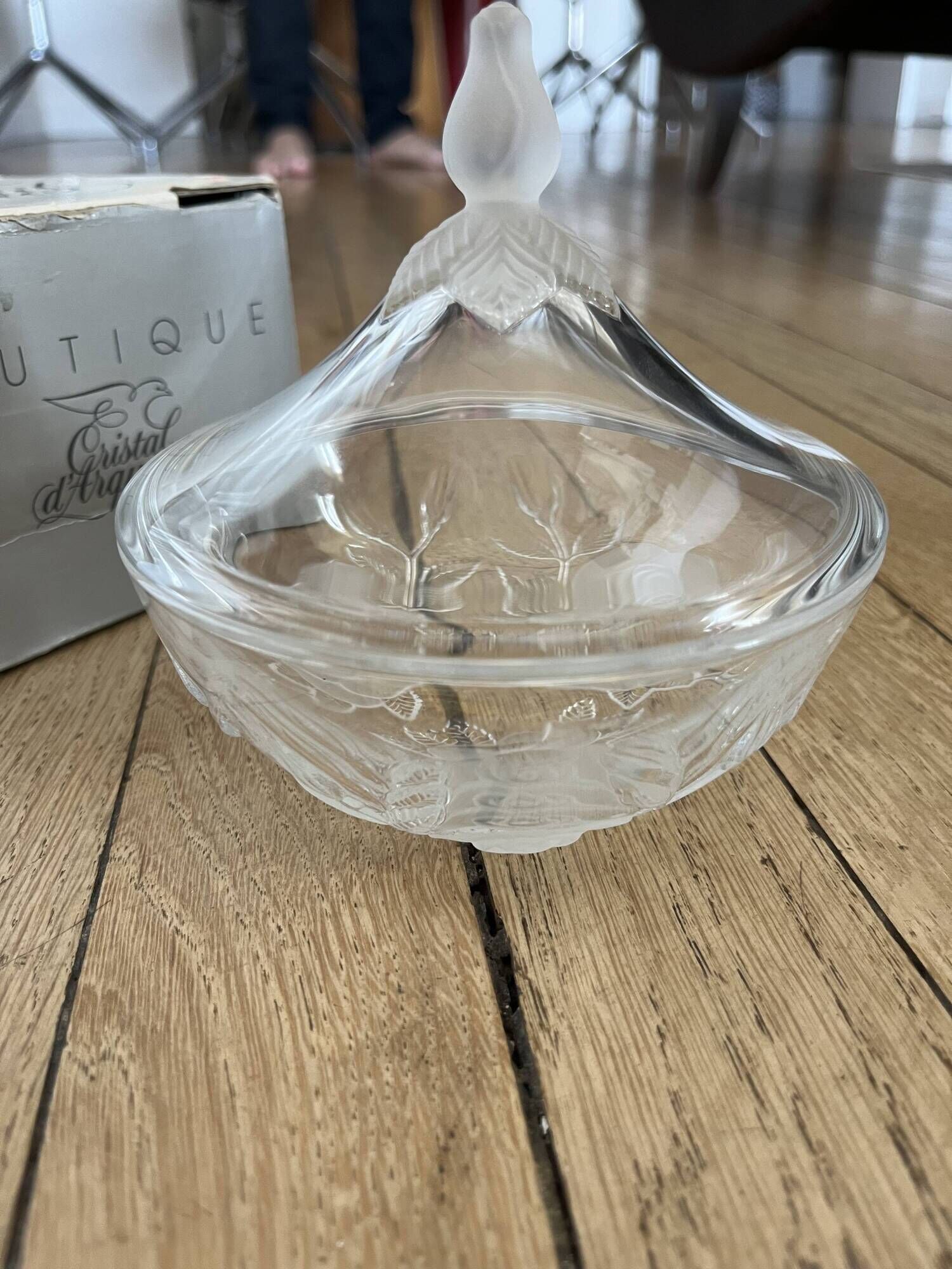 Crystal sugar bowl