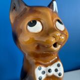 Brown cat carafe pitcher