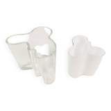 Mid Century pair of vases - glass vessels, Littala, designed by Alvar Aalto, Finland, 1980s.