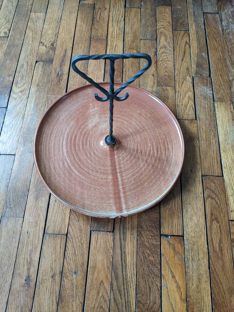 Cheese board stoneware handmade brutalist design slow country decoration