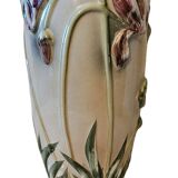 Vase Art Nouveau Iris Faïence de Saint Clément