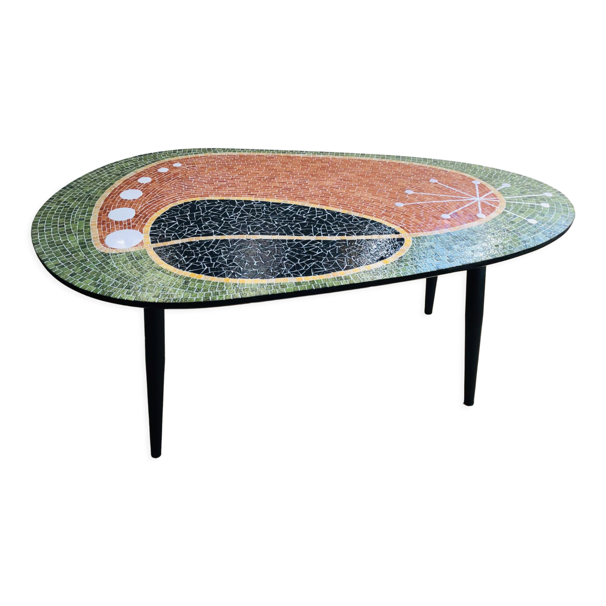 Mosaic coffee table design 50s/60s