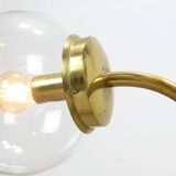 Large Italian Mid-century Brass Wall or Ceiling Lamp, 60s