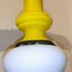 Opaline glass and brass suspension, Italy, 1960s.