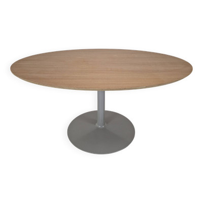 Grande table à manger ovale en chêne par Pierre Paulin pour Artifort, 2018