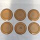 Set of six flat plates in Sarreguemines stoneware Atelier d'art dimension: diameter -24cm- H-3cm-