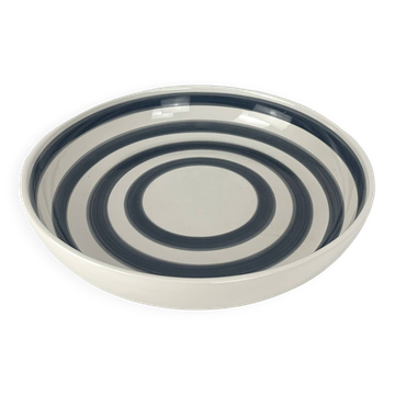 Grand bol ou plat en céramique de Kähler, Danemark, motif à rayures