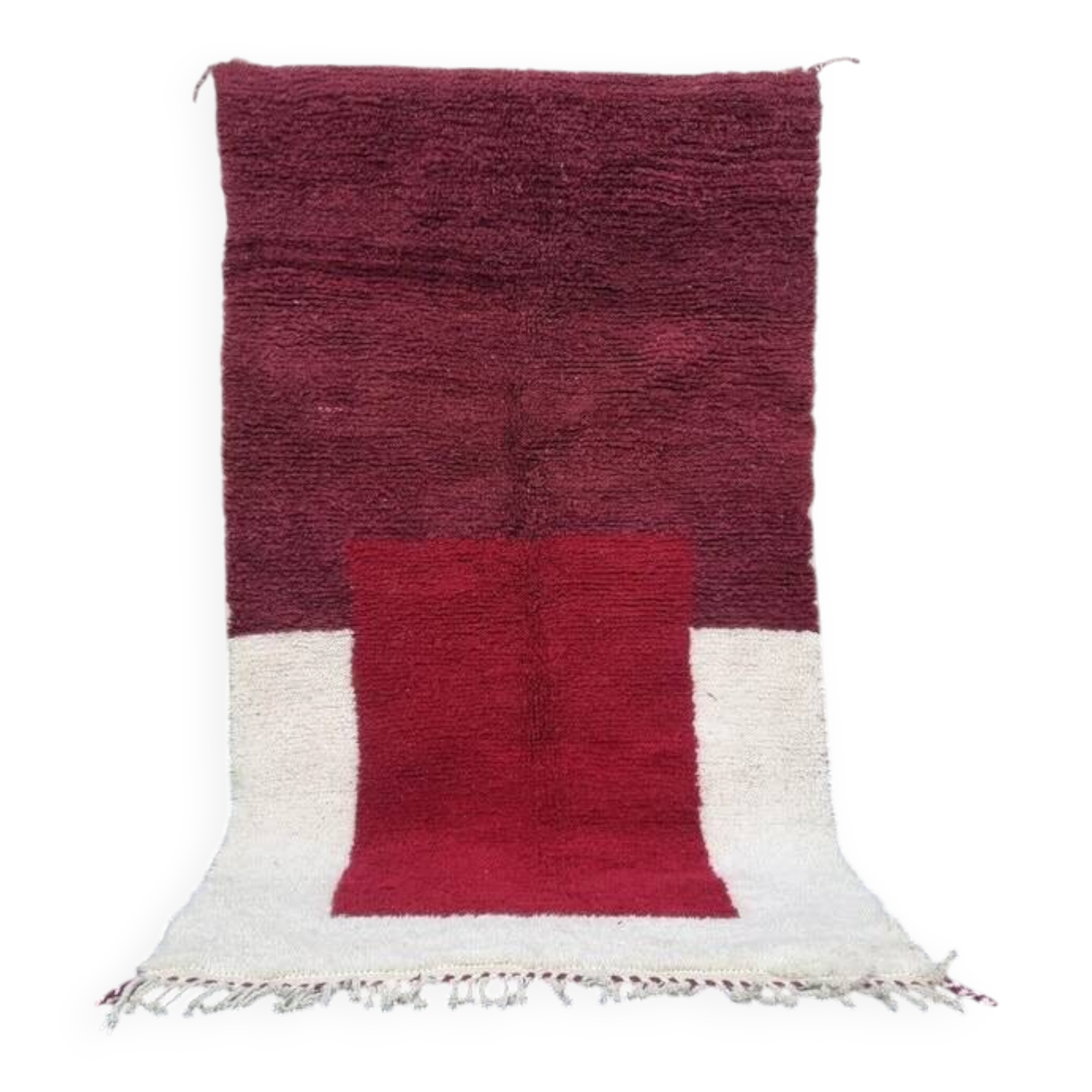 Traditional Beni Ourain Berber rug in natural wool 140/260 cm