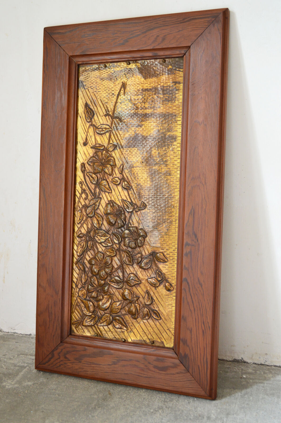 Art Nouveau floral painting circa 1900, unsigned