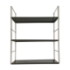 Black brown metal String Shelf