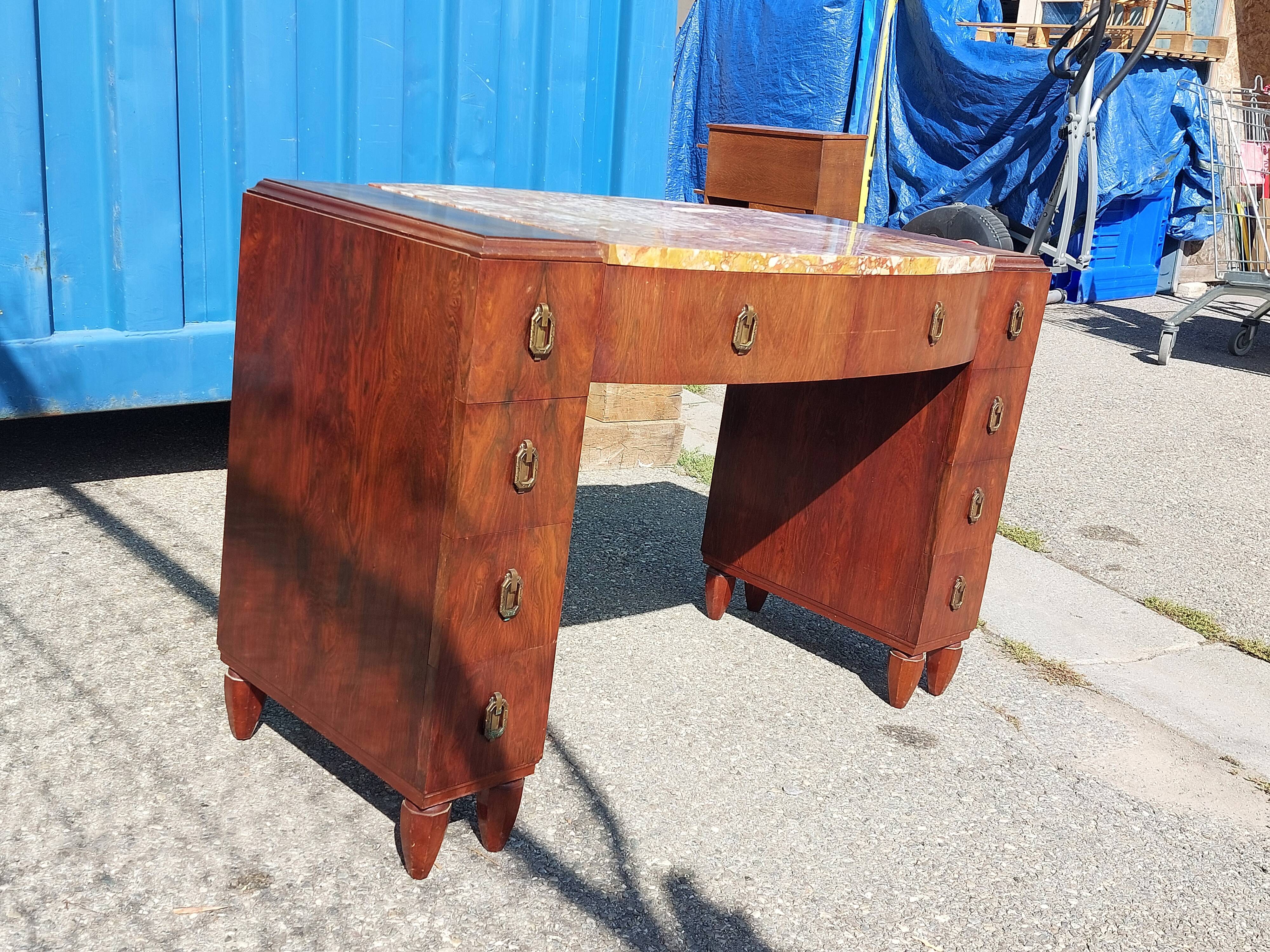Lady's Vanity Desk Art Deco Dressing Table Speich Frères - 1930s
