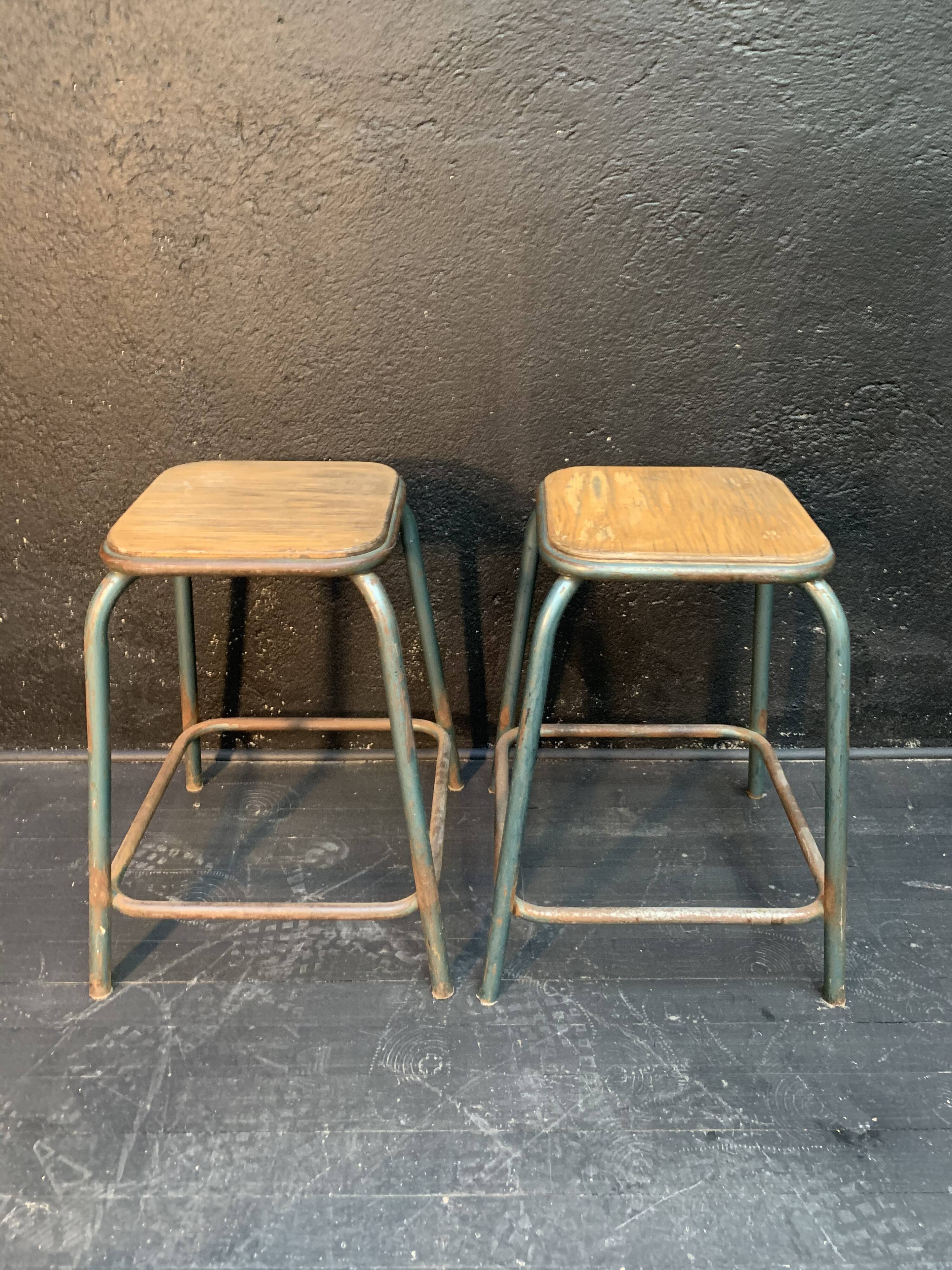 Pair of industrial stools