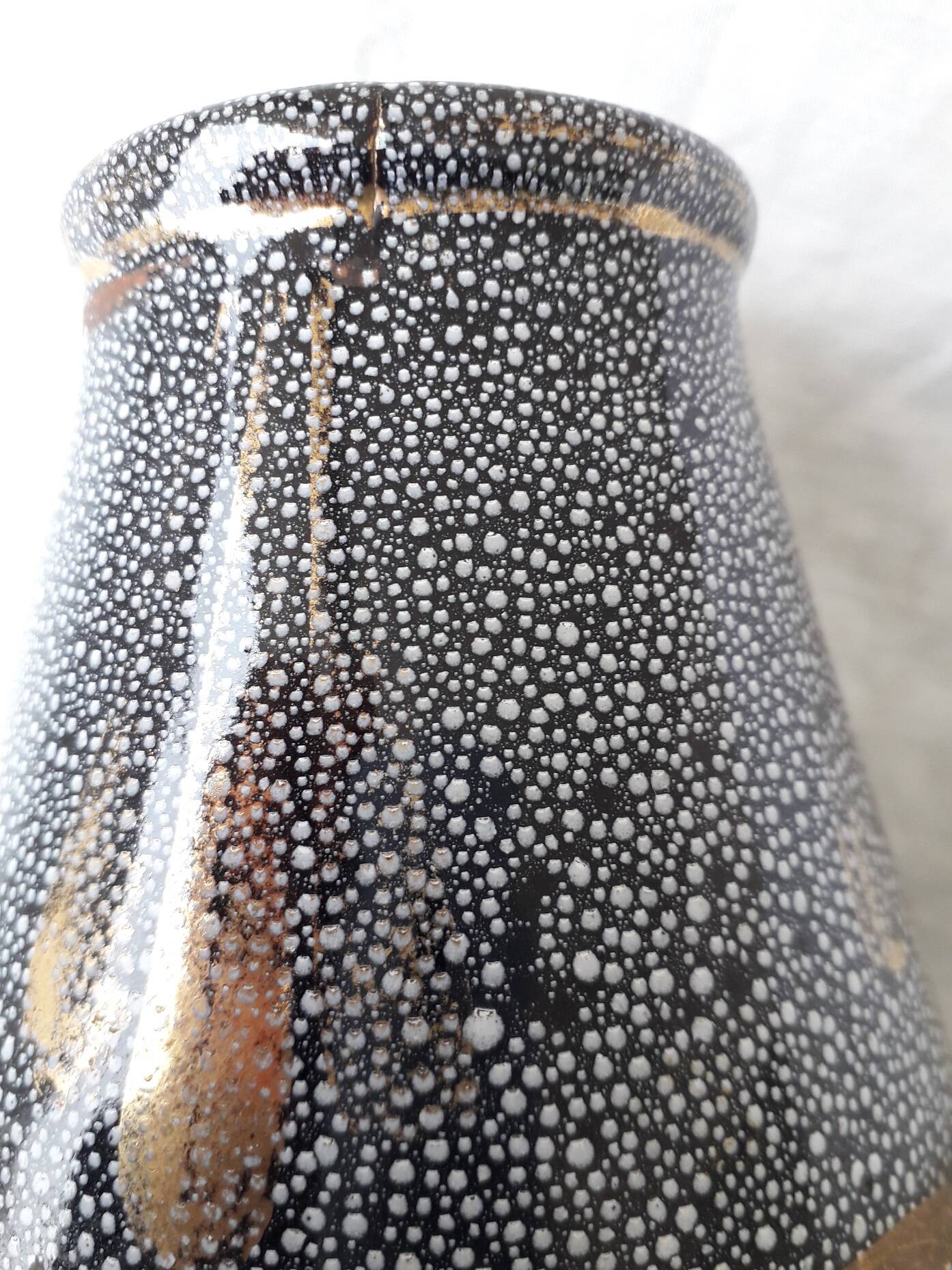 Black ceramic vase Forah