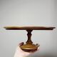 Vintage turned oval wooden display stand