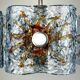 Mid-century Murano glass chandelier attributed to Toni Zuccheri for Mazzega, Italy, 1970s.