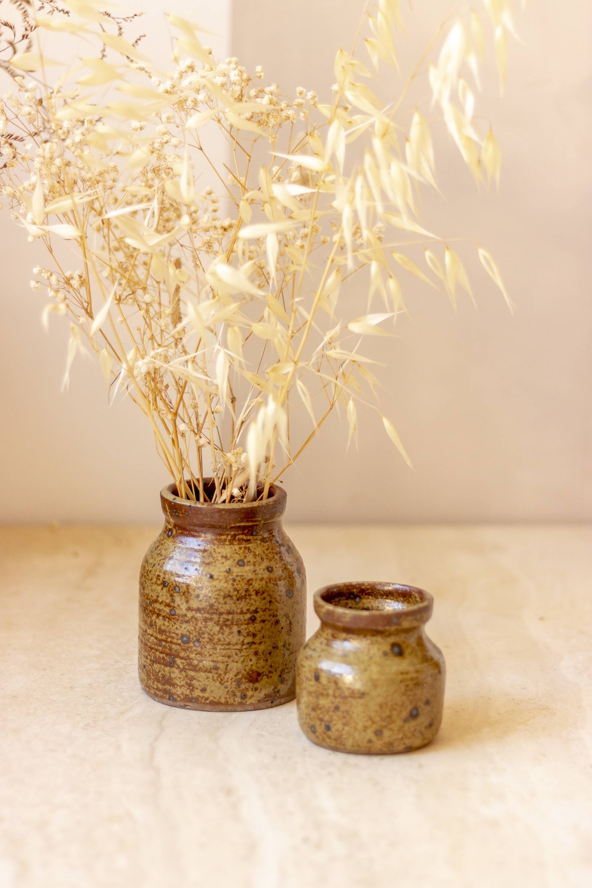 Pair of stoneware vase