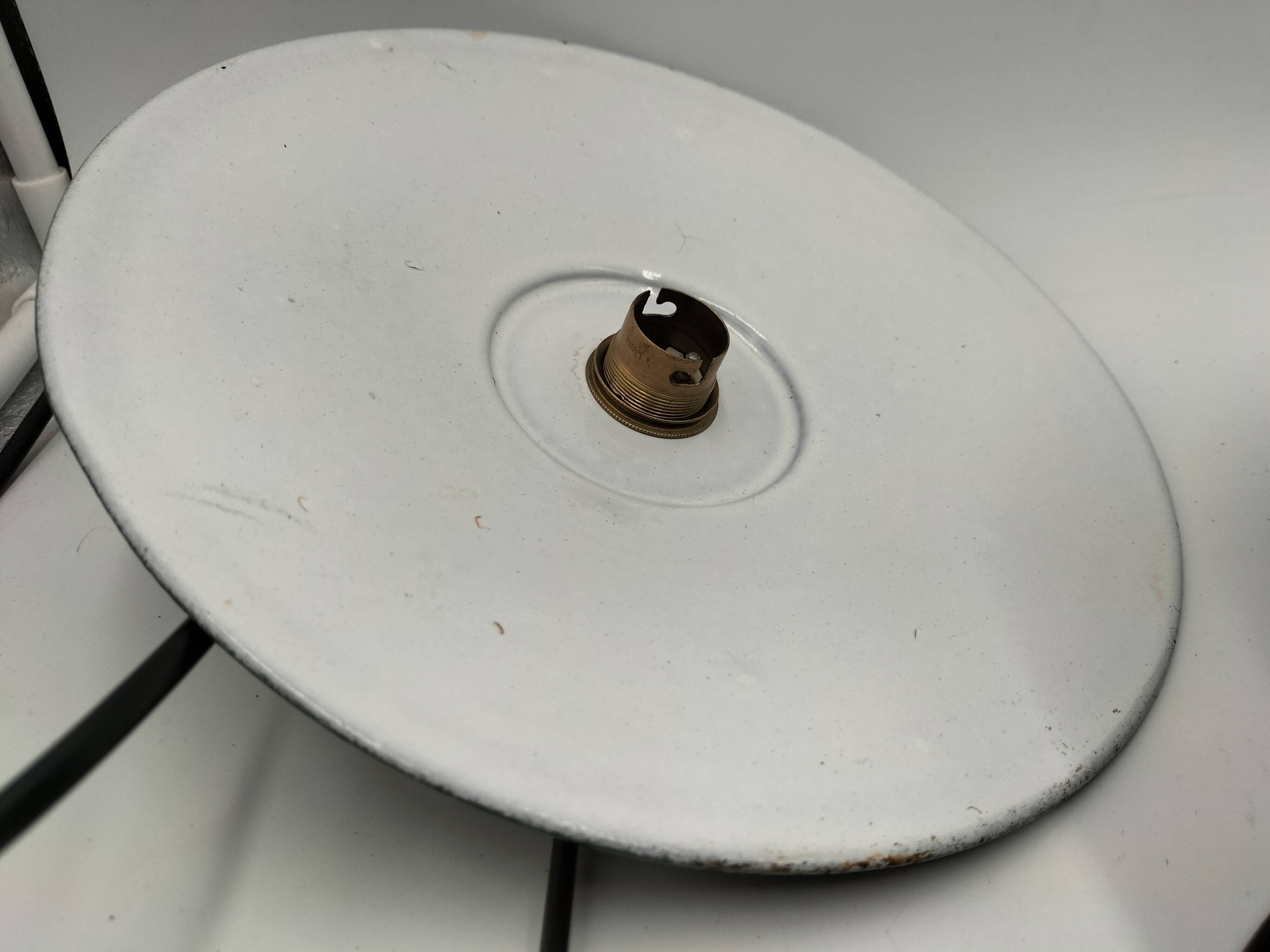 Set of 3 enameled sheet metal pendants